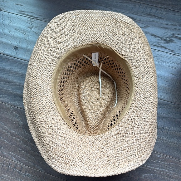 ILLUMA Cowboy paper straw sun hat, beaded band, adjustable - Picture 7 of 12